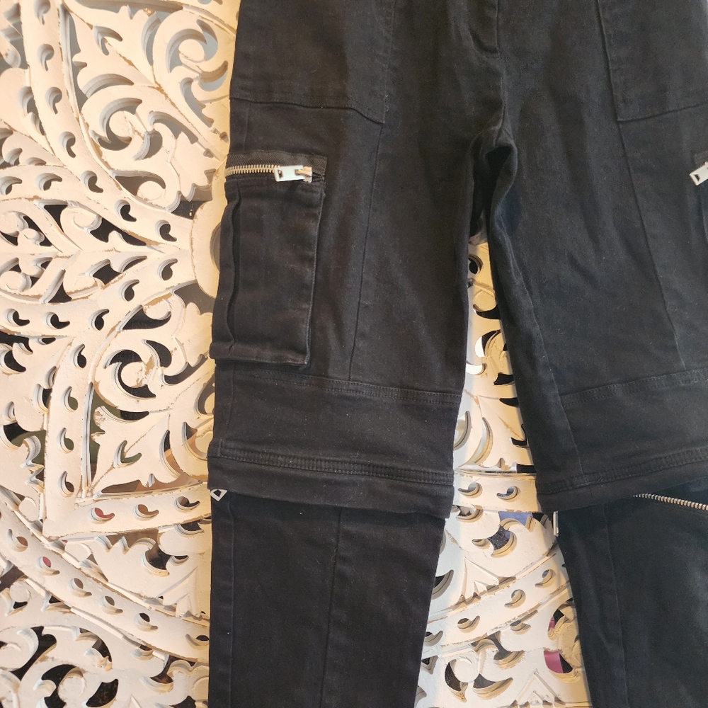 I. AM. Gia Ursa Convertible Cargo Punk Pants Zippers All Over Size Small - Picture 12 of 13